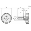 Elesa Zinc-plated steel threaded stud, MBT.45 p-M8x50-SOFT MBT-p-SOFT